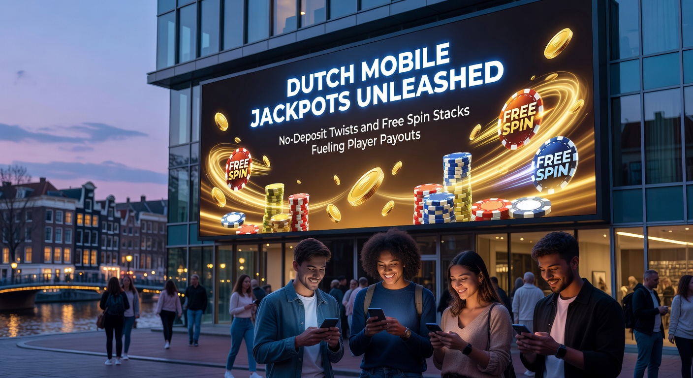 Dynamische weergave van gratis spins die jackpots activeren op een smartphone-scherm in een Nederlands online casino