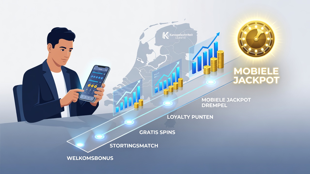 Overzicht van mobiele slots interfaces met bonuslagen en jackpot indicatoren in Nederlandse casino apps