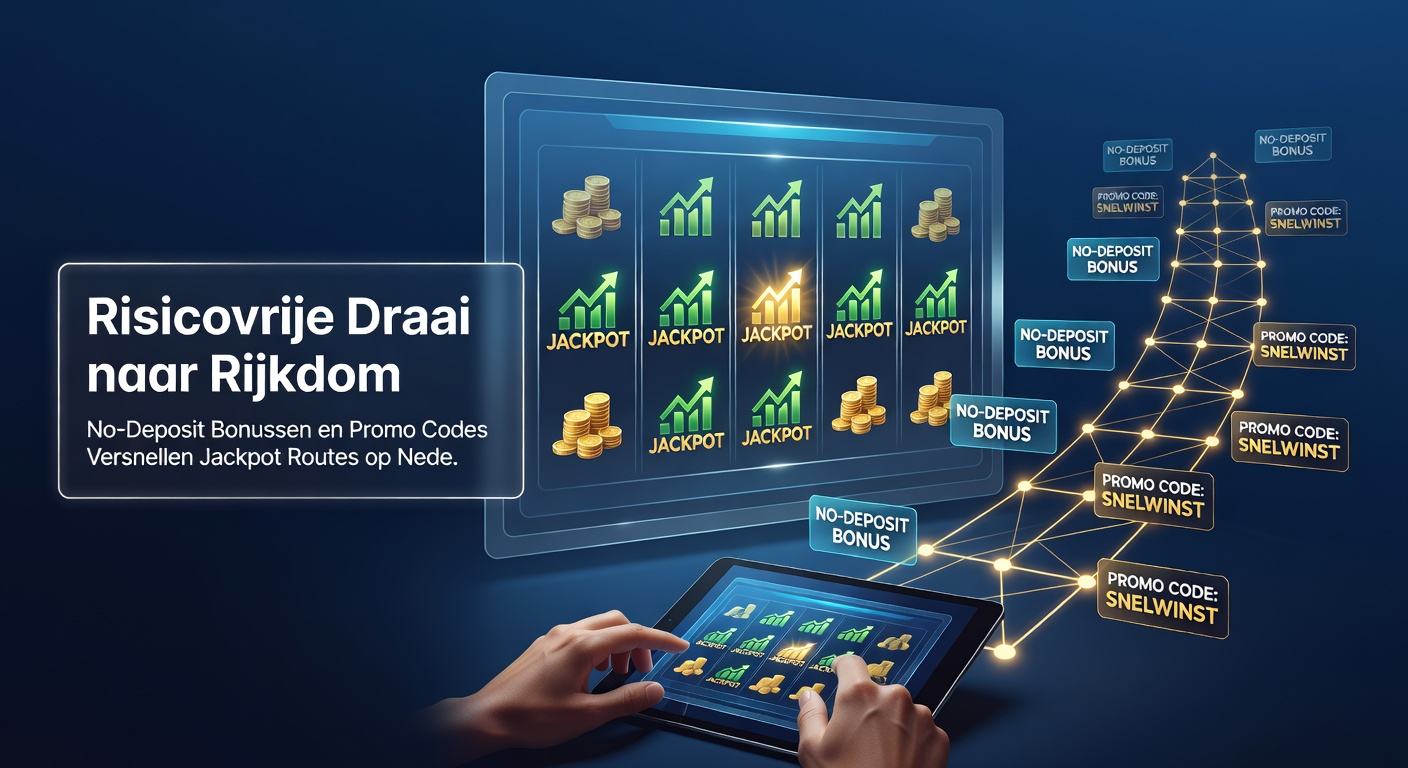 Smartphone met Nederlandse slotapp, no-deposit bonus popup en draaiende jackpot wiel